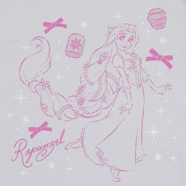 【ベビードール】ラプンツェル プリンセス / フリル&times;キャミソールワンピースセット 0265K / ベビーサイズ キッズ ワンピース スカート 半袖 肩出し ドレス セットアイテム 仮装 コスチューム コスプレ