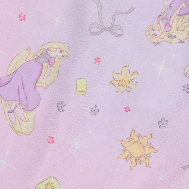 【ベビードール】ラプンツェル プリンセス / フリル&times;キャミソールワンピースセット 0265K / ベビーサイズ キッズ ワンピース スカート 半袖 肩出し ドレス セットアイテム 仮装 コスチューム コスプレ