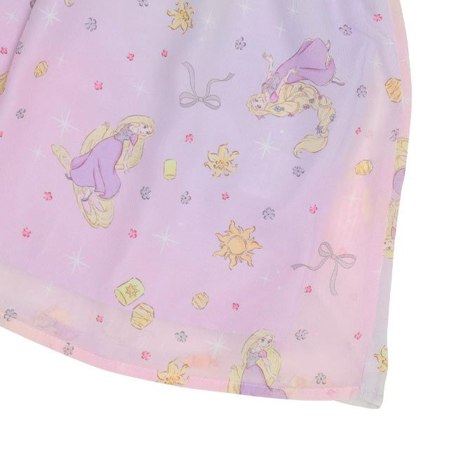 【ベビードール】ラプンツェル プリンセス / フリル&times;キャミソールワンピースセット 0265K / ベビーサイズ キッズ ワンピース スカート 半袖 肩出し ドレス セットアイテム 仮装 コスチューム コスプレ