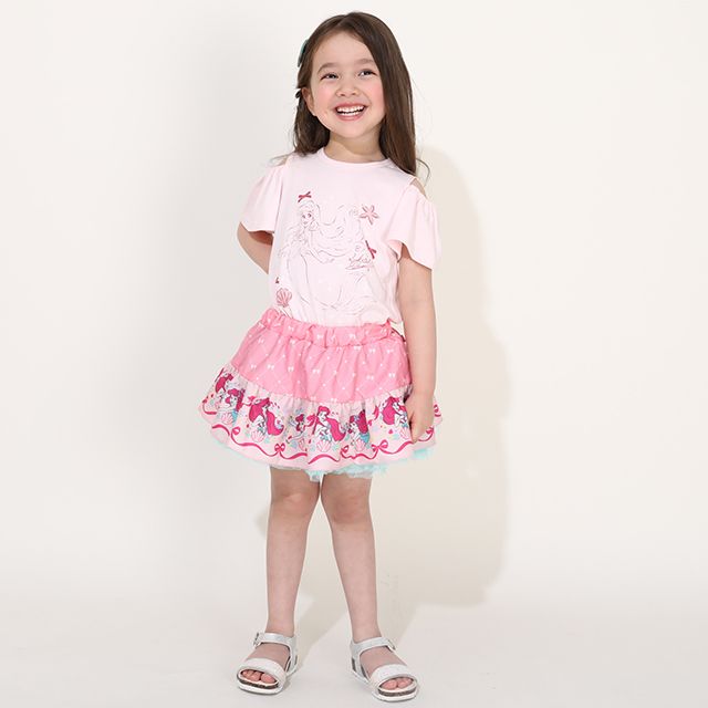 【ベビードール】アリエル プリンセス / フリル&times;キャミソールワンピースセット 0265K / ベビーサイズ キッズ ワンピース スカート 半袖 肩出し ドレス セットアイテム 仮装 コスチューム コスプレ