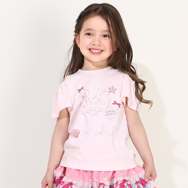 【ベビードール】アリエル プリンセス / フリル&times;キャミソールワンピースセット 0265K / ベビーサイズ キッズ ワンピース スカート 半袖 肩出し ドレス セットアイテム 仮装 コスチューム コスプレ