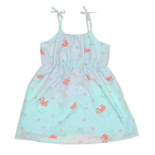 【ベビードール】アリエル プリンセス / フリル&times;キャミソールワンピースセット 0265K / ベビーサイズ キッズ ワンピース スカート 半袖 肩出し ドレス セットアイテム 仮装 コスチューム コスプレ