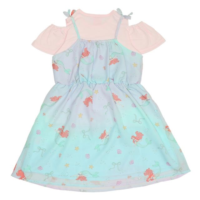 【ベビードール】アリエル プリンセス / フリル&times;キャミソールワンピースセット 0265K / ベビーサイズ キッズ ワンピース スカート 半袖 肩出し ドレス セットアイテム 仮装 コスチューム コスプレ