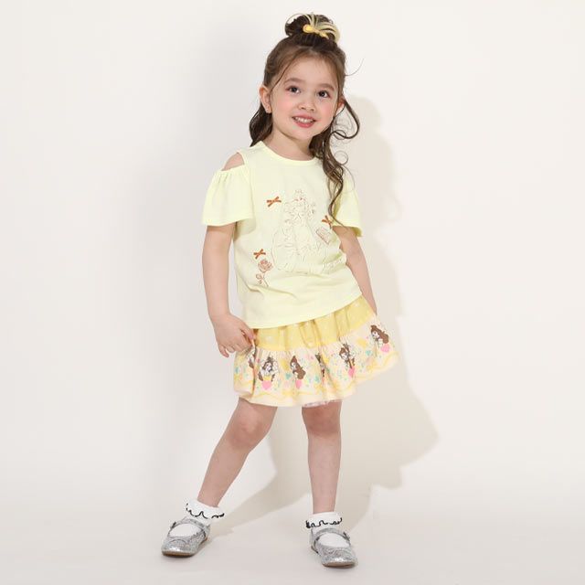 【ベビードール】ベル プリンセス / フリル&times;キャミソールワンピースセット 0265K / ベビーサイズ キッズ ワンピース スカート 半袖 肩出し ドレス セットアイテム 仮装 コスチューム コスプレ