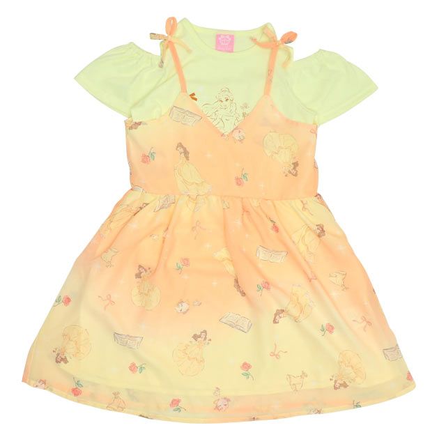 【ベビードール】ベル プリンセス / フリル&times;キャミソールワンピースセット 0265K / ベビーサイズ キッズ ワンピース スカート 半袖 肩出し ドレス セットアイテム 仮装 コスチューム コスプレ