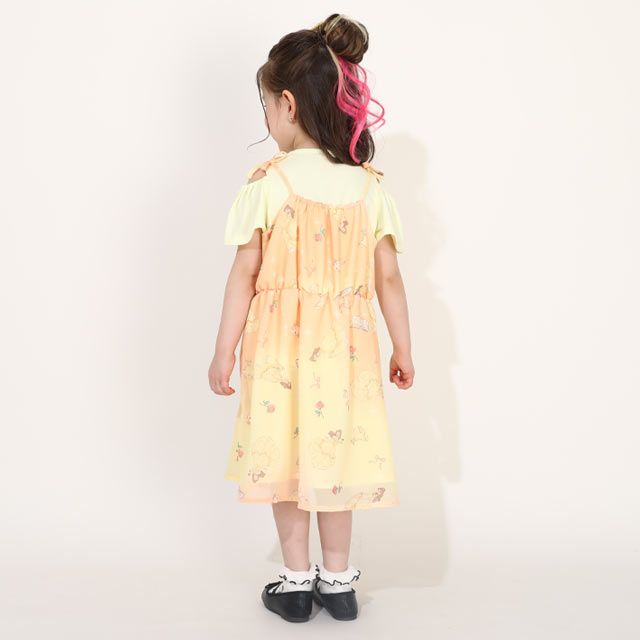 【ベビードール】ベル プリンセス / フリル&times;キャミソールワンピースセット 0265K / ベビーサイズ キッズ ワンピース スカート 半袖 肩出し ドレス セットアイテム 仮装 コスチューム コスプレ