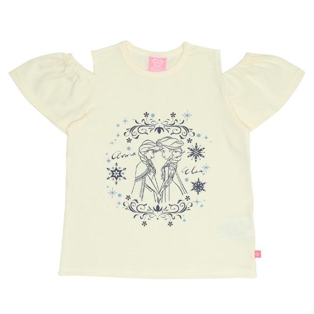 【ベビードール】アナ エルサ プリンセス / フリル&times;キャミソールワンピースセット 0265K / ベビーサイズ キッズ ワンピース スカート 半袖 肩出し ドレス セットアイテム 仮装 コスチューム コスプレ