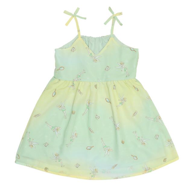 【ベビードール】ティンカーベル プリンセス / フリル&times;キャミソールワンピースセット 0265K / ベビーサイズ キッズ ワンピース スカート 半袖 肩出し ドレス セットアイテム 仮装 コスチューム コスプレ