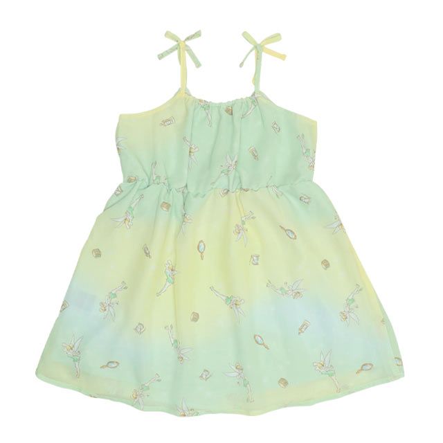 【ベビードール】ティンカーベル プリンセス / フリル&times;キャミソールワンピースセット 0265K / ベビーサイズ キッズ ワンピース スカート 半袖 肩出し ドレス セットアイテム 仮装 コスチューム コスプレ