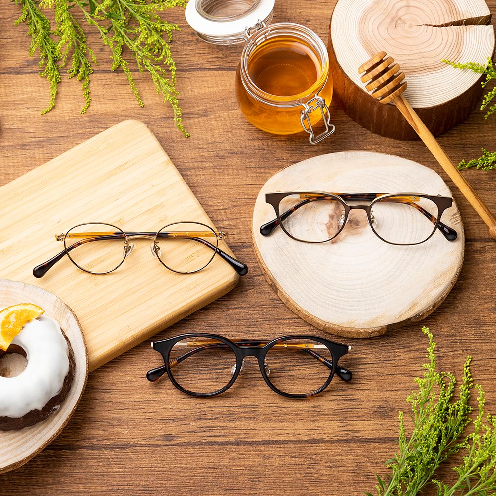 Zoff くまのプーさん ボストン型 メタル 跳ね上げ式 メガネ フリーサイズ  ZF222020