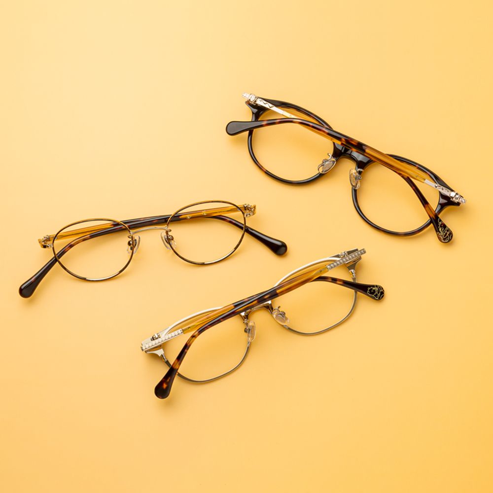 Zoff くまのプーさん ボストン型 メタル 跳ね上げ式 メガネ フリーサイズ  ZF222020