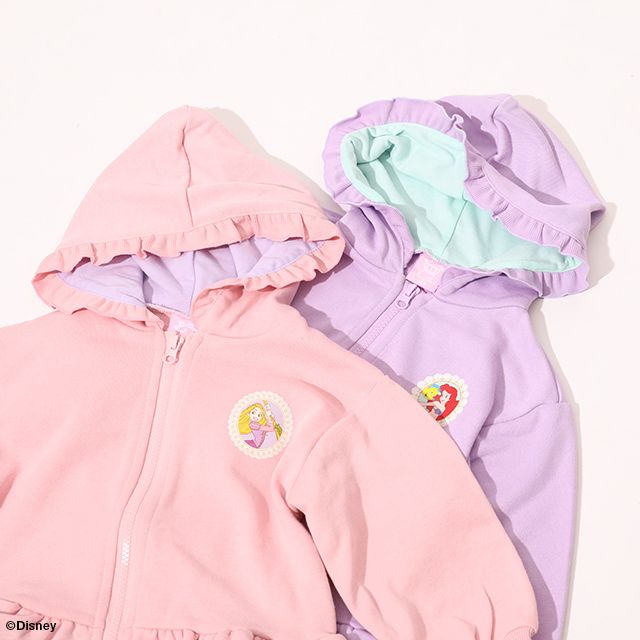 公式 ショップディズニー ベビードール ディズニー プリンセスフリルフードジップパーカー 7030k ラプンツェル