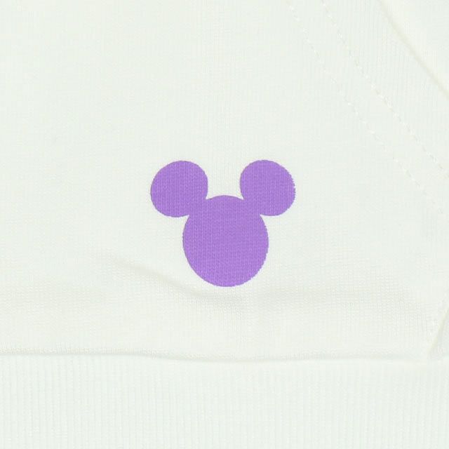 【ベビードール】ミッキー デニムパッチジップパーカー 0289K / ベビーサイズ キッズ トップス 長袖 羽織 軽アウター スウェット 天竺素材 耳付き フードあり