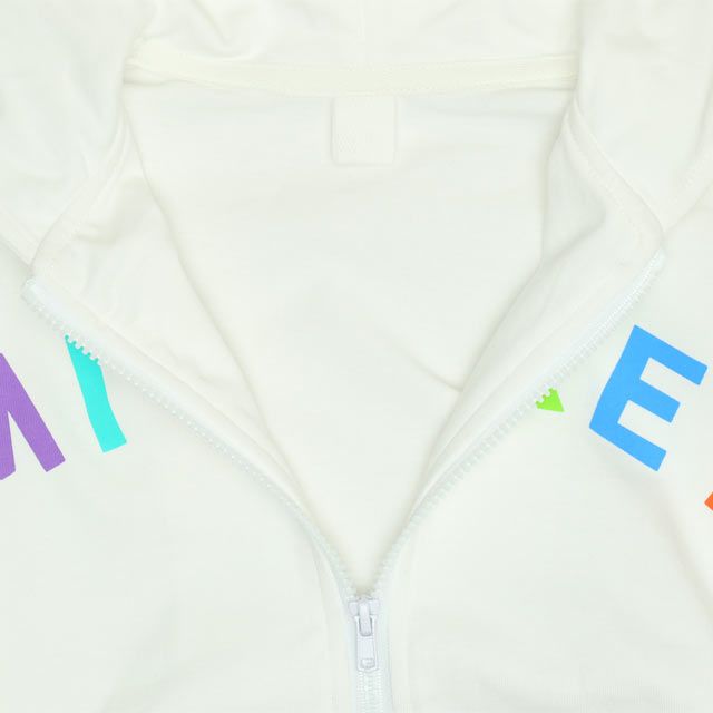 【ベビードール】ミッキー デニムパッチジップパーカー 0289K / ベビーサイズ キッズ トップス 長袖 羽織 軽アウター スウェット 天竺素材 耳付き フードあり