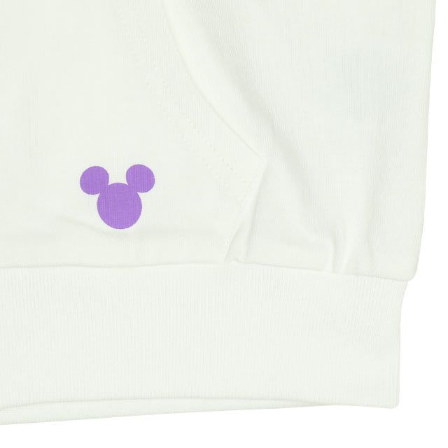 【ベビードール】ミッキー デニムパッチジップパーカー 0289K / ベビーサイズ キッズ トップス 長袖 羽織 軽アウター スウェット 天竺素材 耳付き フードあり