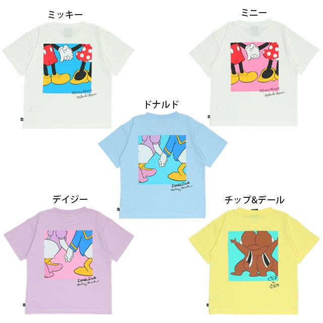 【ベビードール】ミニー 親子お揃い サングラスTシャツ 0290K / ベビーサイズ キッズ リンクコーデ ペアルック 親子コーデ トップス 半袖 ワイドシルエット 天竺素材