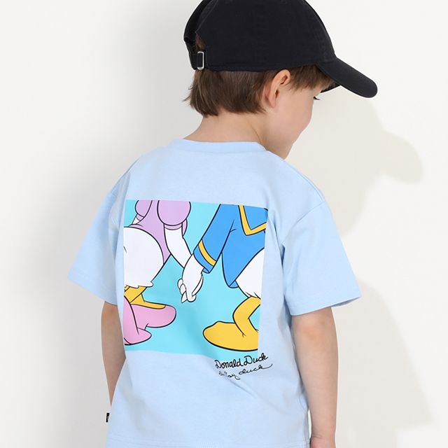 【ベビードール】ドナルド 親子お揃い サングラスTシャツ 0290K / ベビーサイズ キッズ リンクコーデ ペアルック 親子コーデ トップス 半袖 ワイドシルエット 天竺素材
