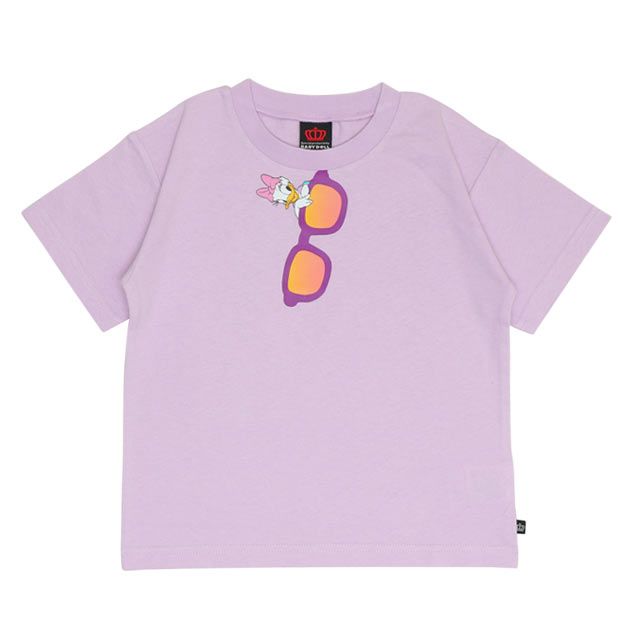 【ベビードール】デイジー 親子お揃い サングラスTシャツ 0290K / ベビーサイズ キッズ リンクコーデ ペアルック 親子コーデ トップス 半袖 ワイドシルエット 天竺素材