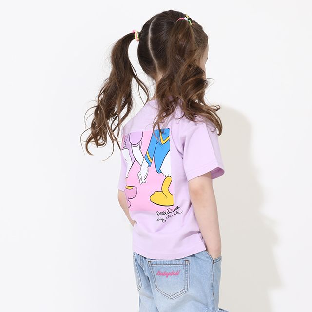 【ベビードール】デイジー 親子お揃い サングラスTシャツ 0290K / ベビーサイズ キッズ リンクコーデ ペアルック 親子コーデ トップス 半袖 ワイドシルエット 天竺素材