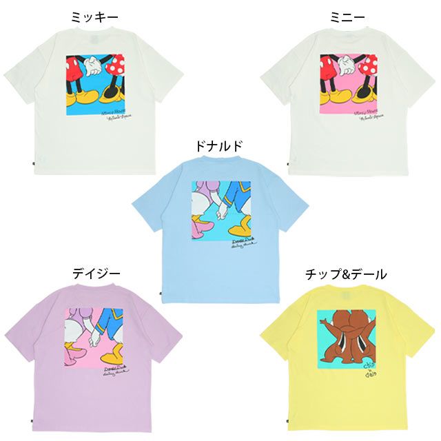 【ベビードール】ミッキー 親子お揃い サングラスTシャツ 0290A / 大人 ユニセックス 男女兼用 リンクコーデ ペアルック 親子コーデ トップス 半袖 ワイドシルエット 天竺素材