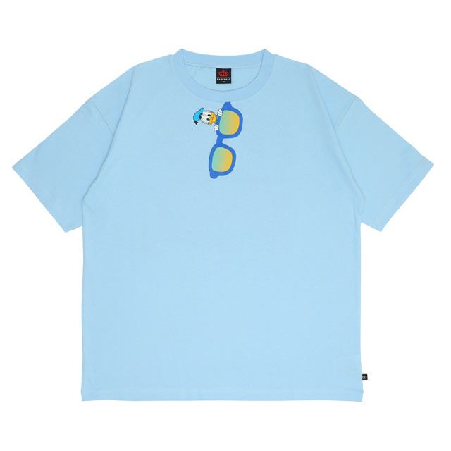 【ベビードール】ドナルド 親子お揃い サングラスTシャツ 0290A / 大人 ユニセックス 男女兼用 リンクコーデ ペアルック 親子コーデ トップス 半袖 ワイドシルエット 天竺素材