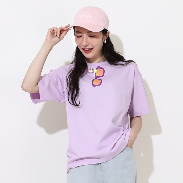 【ベビードール】デイジー 親子お揃い サングラスTシャツ 0290A / 大人 ユニセックス 男女兼用 リンクコーデ ペアルック 親子コーデ トップス 半袖 ワイドシルエット 天竺素材