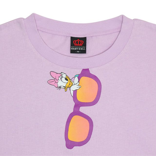 【ベビードール】デイジー 親子お揃い サングラスTシャツ 0290A / 大人 ユニセックス 男女兼用 リンクコーデ ペアルック 親子コーデ トップス 半袖 ワイドシルエット 天竺素材