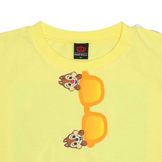 【ベビードール】チップ デール 親子お揃い サングラスTシャツ 0290A / 大人 ユニセックス 男女兼用 リンクコーデ ペアルック 親子コーデ トップス 半袖 ワイドシルエット 天竺素材