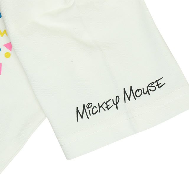 【ベビードール】ミッキー 親子お揃い カラフルBIGフェイスTシャツ 0291K / ベビーサイズ キッズ リンクコーデ ペアルック 親子コーデ トップス 半袖 クルーネック カットソー ワイドシルエット 天竺素材