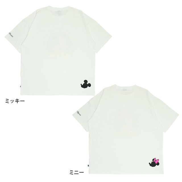 【ベビードール】ミッキー 親子お揃い カラフルBIGフェイスTシャツ 0291A / 大人 ユニセックス 男女兼用 リンクコーデ ペアルック 親子コーデ トップス 半袖 クルーネック カットソー ワイドシルエット 天竺素材