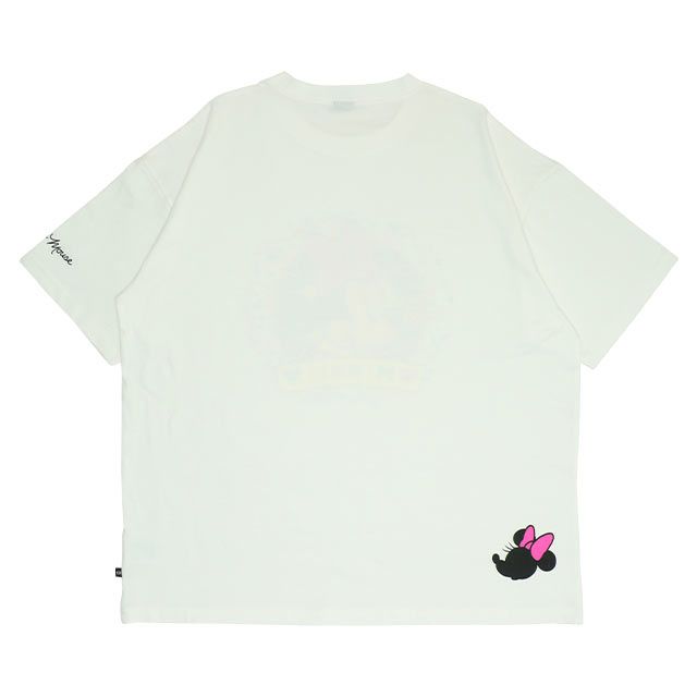 【ベビードール】ミニー 親子お揃い カラフルBIGフェイスTシャツ 0291A / 大人 ユニセックス 男女兼用 リンクコーデ ペアルック 親子コーデ トップス 半袖 クルーネック カットソー ワイドシルエット 天竺素材