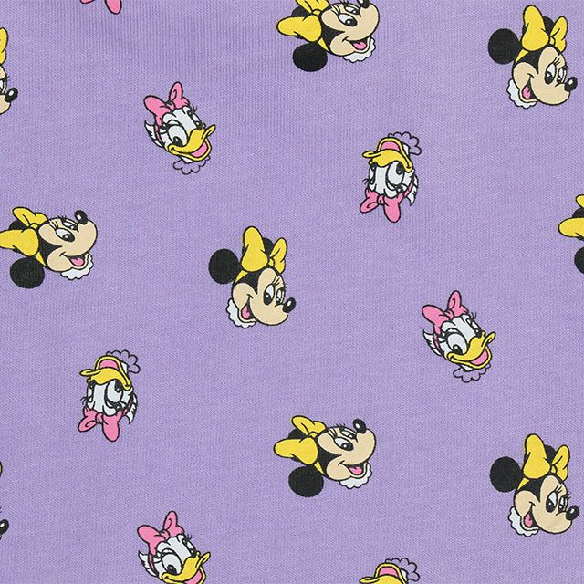 【ベビードール】ミニー デイジー キャラクター総柄ポケットTシャツ 0292K / ベビーサイズ キッズ トップス 半袖 クルーネック カットソー 天竺素材