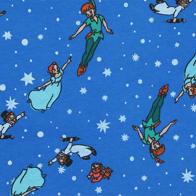 【ベビードール】ピーターパン キャラクター総柄ポケットTシャツ 0292K / ベビーサイズ キッズ トップス 半袖 クルーネック カットソー 天竺素材