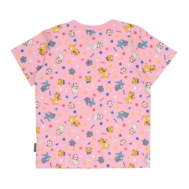 【ベビードール】マリー キャラクター総柄ポケットTシャツ 0292K / ベビーサイズ キッズ トップス 半袖 クルーネック カットソー 天竺素材