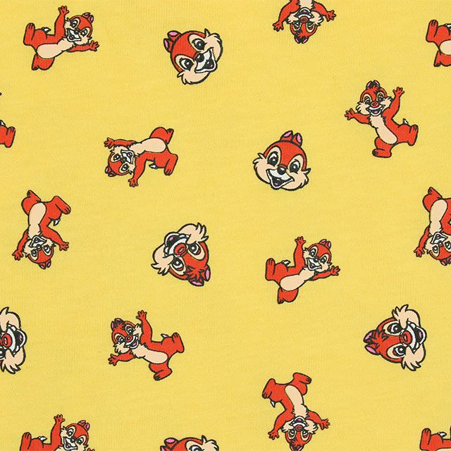 【ベビードール】チップ デール キャラクター総柄ポケットTシャツ 0292K / ベビーサイズ キッズ トップス 半袖 クルーネック カットソー 天竺素材