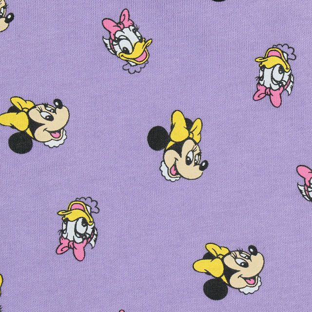 【ベビードール】ミニー デイジー スタイ付サロペットロンパース 0293B / ベビー服 つなぎ 半袖 ボディ肌着  スタイセット 2点セット 出産祝い 贈り物 プレゼント