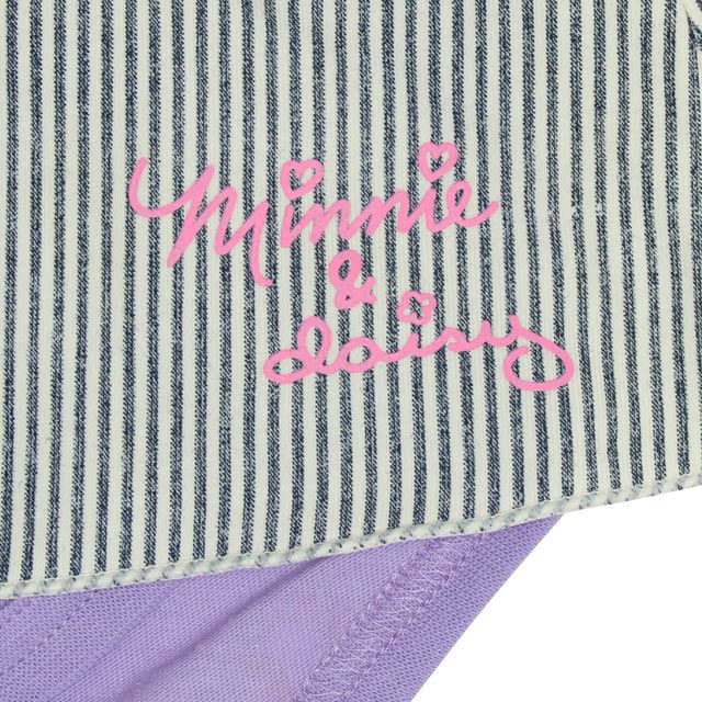 【ベビードール】ミニー デイジー スタイ付サロペットロンパース 0293B / ベビー服 つなぎ 半袖 ボディ肌着  スタイセット 2点セット 出産祝い 贈り物 プレゼント