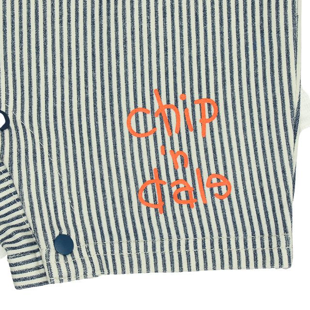 【ベビードール】チップ デール スタイ付サロペットロンパース 0293B / ベビー服 つなぎ 半袖 ボディ肌着  スタイセット 2点セット 出産祝い 贈り物 プレゼント