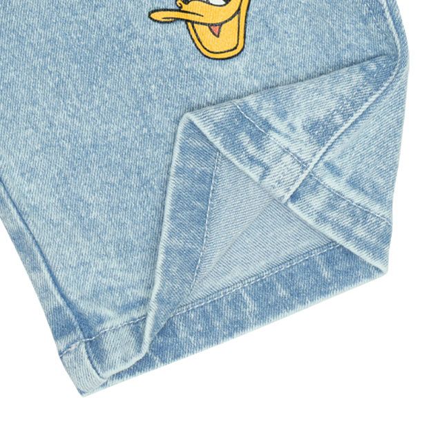 【ベビードール】ミッキー ドナルド ランダムキャラクターデニムサロペット 0294K / ベビーサイズ キッズ 袖なし つなぎ オーバーオール ショルダーベルト長さ調整可