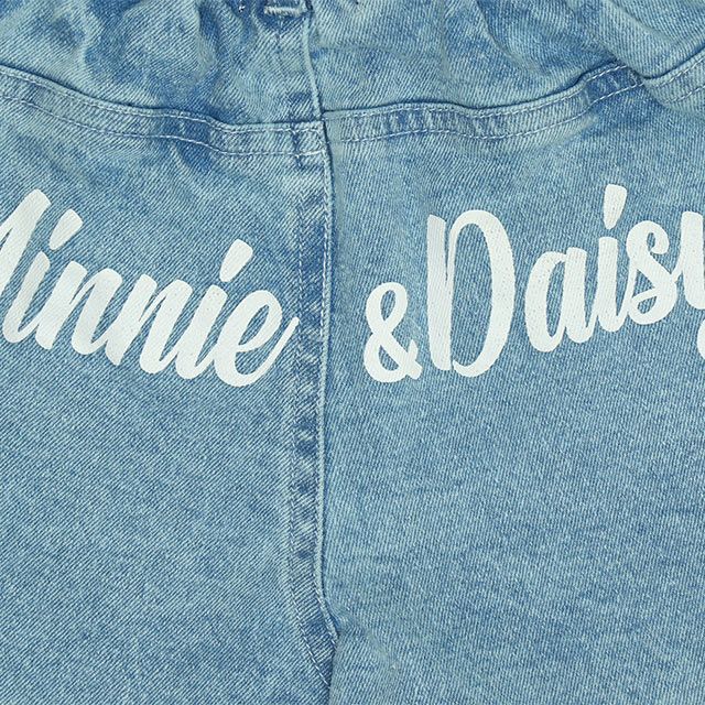 【ベビードール】ミニー デイジー ランダムキャラクターショートパンツ 0295K / ベビーサイズ キッズ ボトムス 短パン ショートパンツ デニム ジーンズ 裾フリンジ ウエスト総ゴム