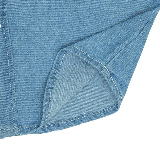 【ベビードール】ミッキー 親子お揃い ワッペンデニムシャツ 0296K / ドナルド プルート ベビーサイズ キッズ リンクコーデ ペアルック 親子コーデ 長袖 トップス 羽織り