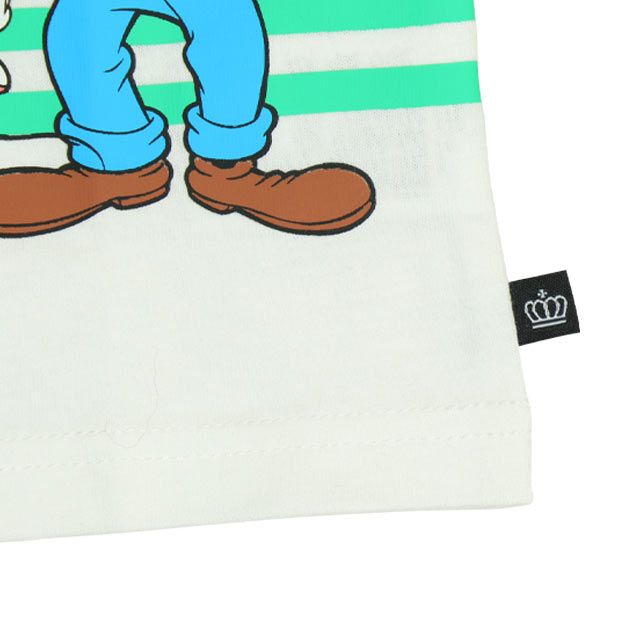 【ベビードール】ミッキー＆フレンズ キャラクター集合Tシャツ 0299K / ベビーサイズ キッズ トップス 半袖 クルーネック カットソー ワイドシルエット ドロップショルダー 天竺素材