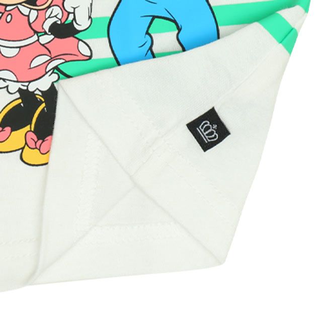 【ベビードール】ミッキー＆フレンズ キャラクター集合Tシャツ 0299K / ベビーサイズ キッズ トップス 半袖 クルーネック カットソー ワイドシルエット ドロップショルダー 天竺素材