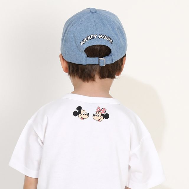 【ベビードール】ミッキー＆フレンズ キャラクター集合Tシャツ 0299K / ベビーサイズ キッズ トップス 半袖 クルーネック カットソー ワイドシルエット ドロップショルダー 天竺素材
