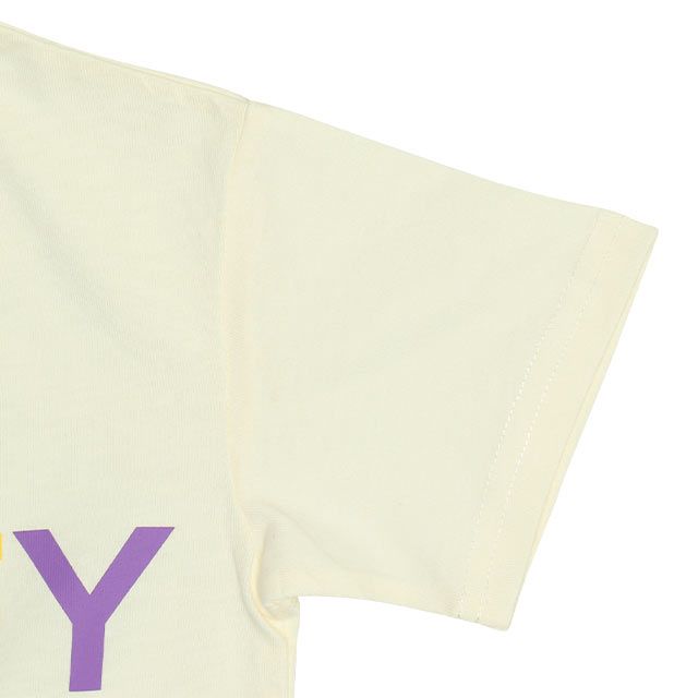 【ベビードール】ティンカーベル バックキャラクターワッペンTシャツ 0304K / ベビーサイズ キッズ トップス 半袖 天竺素材 後ろ裾ラウンド セミワイド