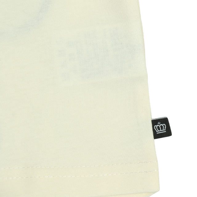 【ベビードール】ミッキー バックキャラクターワッペンTシャツ 0304K / ベビーサイズ キッズ トップス 半袖 天竺素材 後ろ裾ラウンド セミワイド