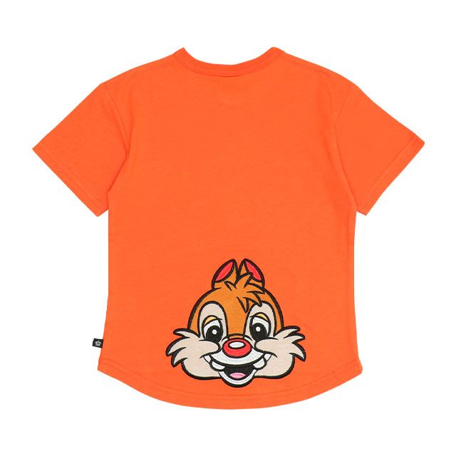 【ベビードール】デール バックキャラクターワッペンTシャツ 0304K / ベビーサイズ キッズ トップス 半袖 天竺素材 後ろ裾ラウンド セミワイド