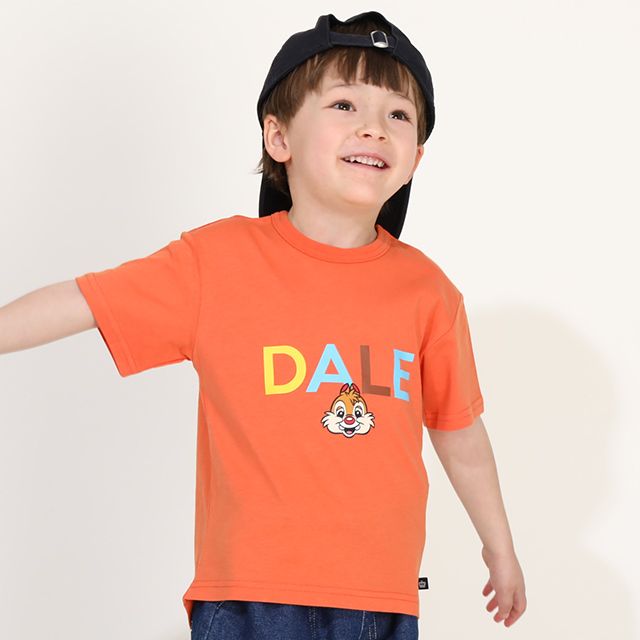【ベビードール】デール バックキャラクターワッペンTシャツ 0304K / ベビーサイズ キッズ トップス 半袖 天竺素材 後ろ裾ラウンド セミワイド