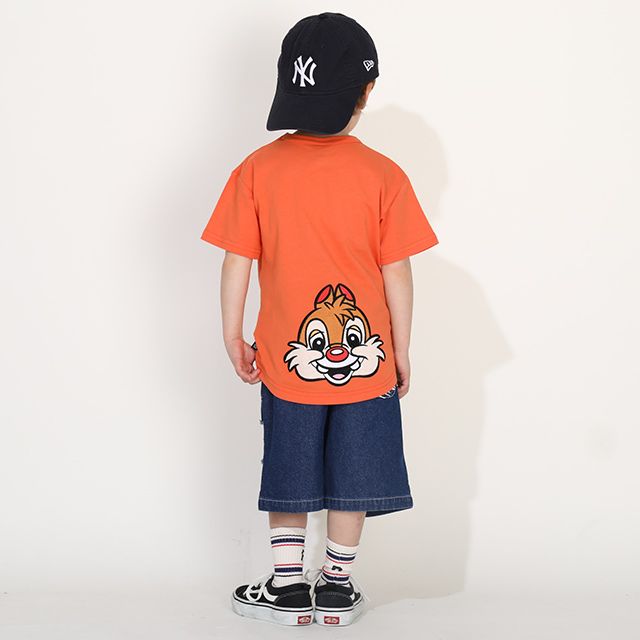 【ベビードール】デール バックキャラクターワッペンTシャツ 0304K / ベビーサイズ キッズ トップス 半袖 天竺素材 後ろ裾ラウンド セミワイド