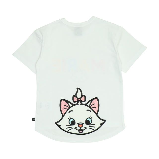 【ベビードール】マリー バックキャラクターワッペンTシャツ 0304K / ベビーサイズ キッズ トップス 半袖 天竺素材 後ろ裾ラウンド セミワイド
